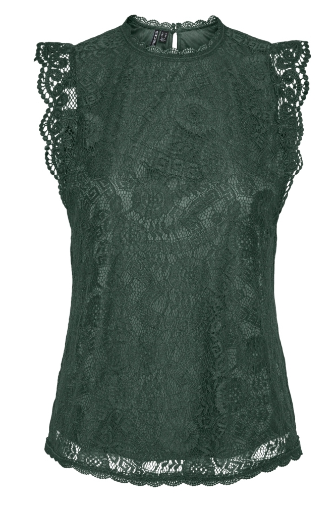 PCOLLINE SL LACE TOP NOOS 17120454 Trekking Green